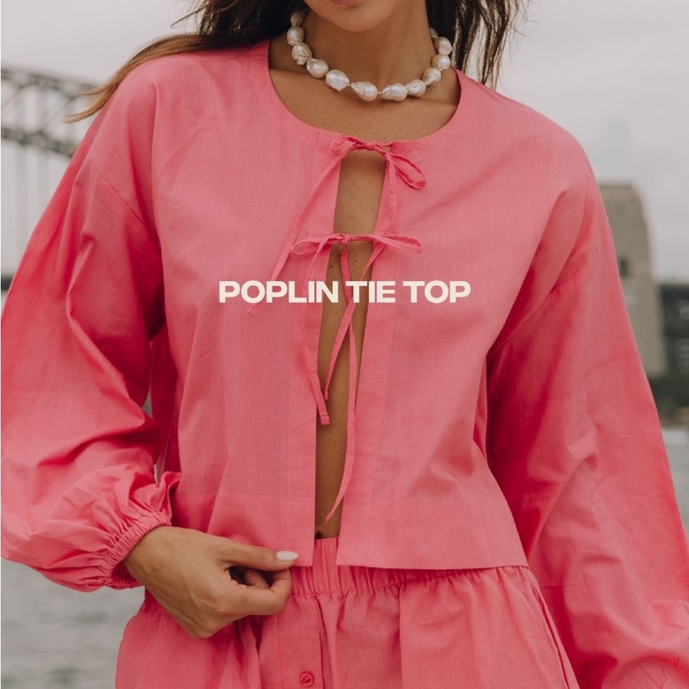 Daily Drills Poplin Tie Top